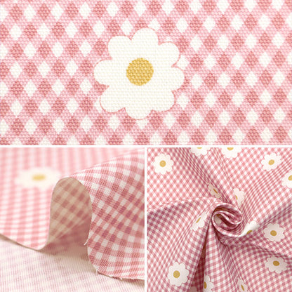 [Из количества 5] Ткань 『Оксфорд Onnella gingham x Margaret Pink On10496-A"