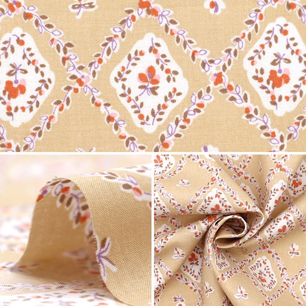 [Da 5] Fabric "60 PRESITURA PRESITURA PIÙ PULTICHE PICCOLO BEIGE FLORALE SC10506-A"