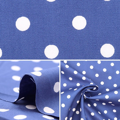 [De la cantidad 5] Fabric "Polka Dot Printing Medium Blue Área azul X White 88190-7-11"