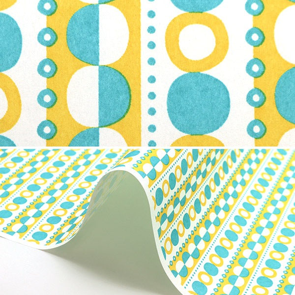 Washi "Machine Machigirou Zen Paper Scandinavian Pattern 34 Pearl Yellow HOKUOU34"