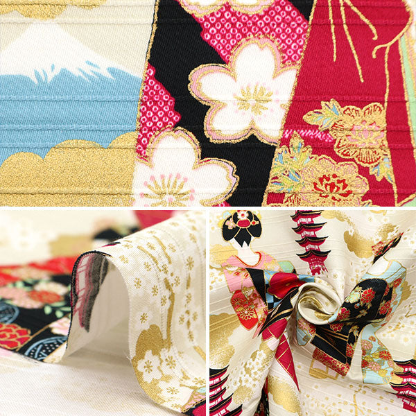 [From quantity 5] Fabric "Satense Love Color Public Pattern Maiko Pattern AP32703-2A"