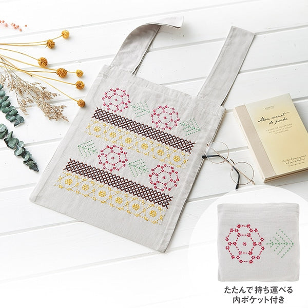 Embroidery kit "SashikoEco Bagla Buketiel Poppy SK-443] Olympus