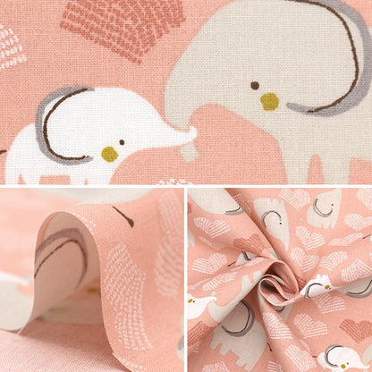 [De la cantidad 5] Tela "Domotex Cotton Print Mama Elephant DOMO-CPT8"