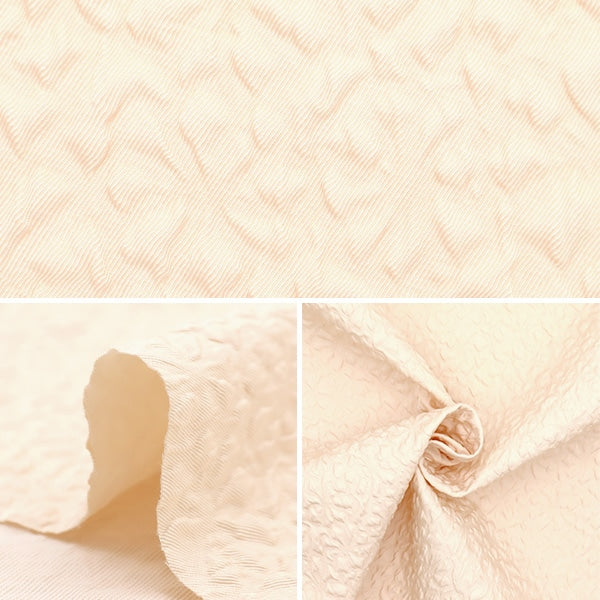 [From quantity 5] Fabric "Emboss Flower Off White Kof-55-OW"