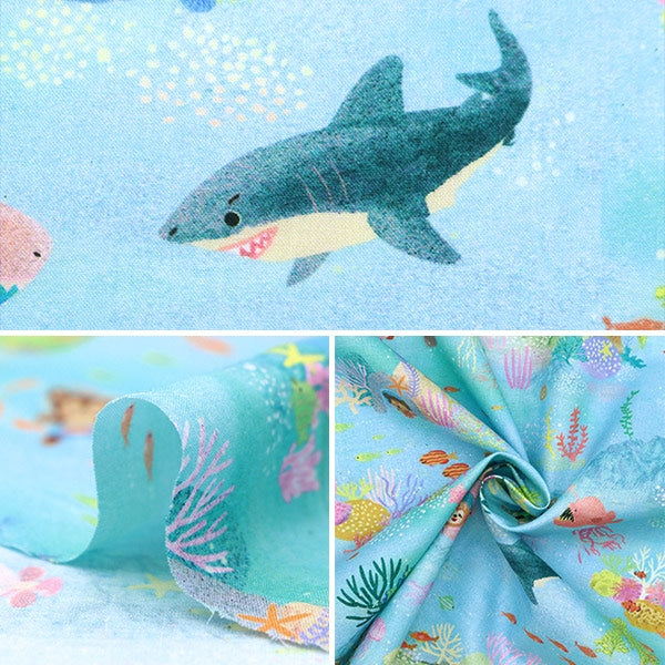 [來自數量5] 織物 “ 60 Loan Digital Print 22Fabric Marine Game Blue DP-4420-4A”