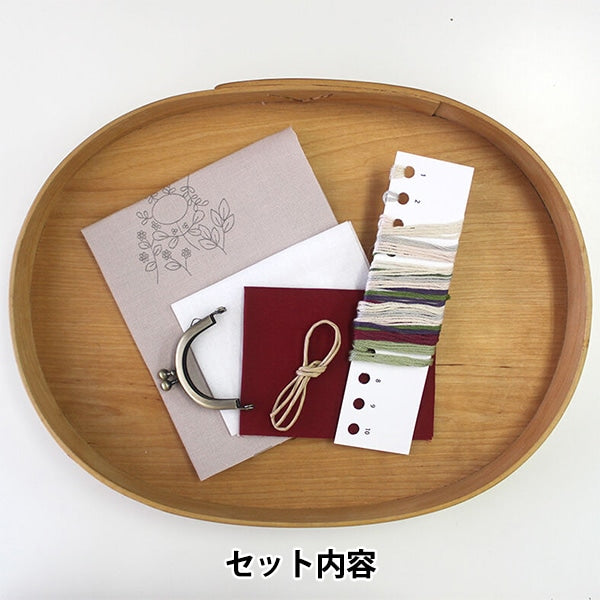 Embroidery kit "Smirna Flower MiniGamaguchi Wine PHC-115-1] PIECE Peace