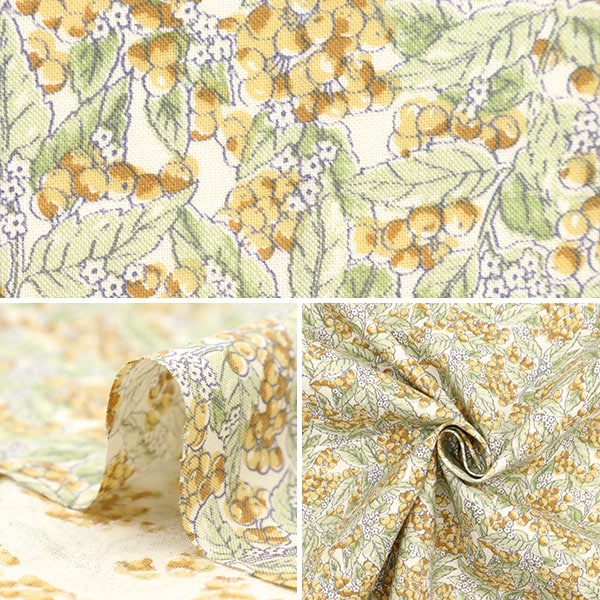 [From quantity 5] Fabric 『Sheeting Heavenly Bamboo Yellow NO-HEBA-B]