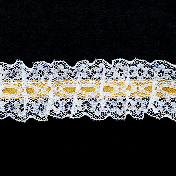 [من الكمية 5] دانتيل ``الشريطراسل فريل 2023 العرض 2.5 سم تقريبًا اللون 144 12432RB-144''