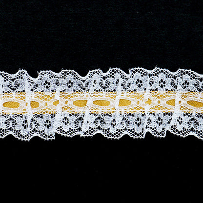 [من الكمية 5] دانتيل ``الشريطراسل فريل 2023 العرض 2.5 سم تقريبًا اللون 144 12432RB-144''