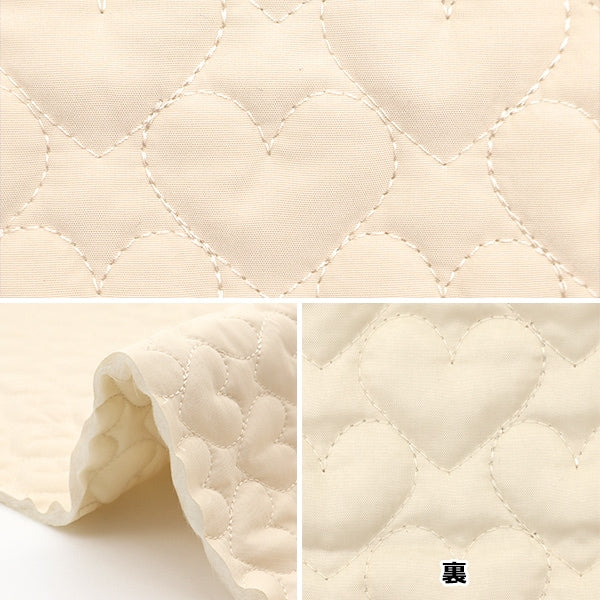 [From quantity 5] Fabric "Quilting Nerori Rose Heart Heart Off White NRF-05H-OW"