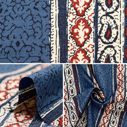 [Dalla quantità 5] tessuto "Souleiado Soleard Vintage Field Bombay Indigo SLFCV-106A"