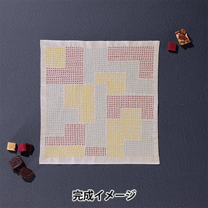 刺しゅうキット 『花ふきんキット Sashiko Textile lab ブロック アーモンドミルク SK-450』 Olympus オリムパス