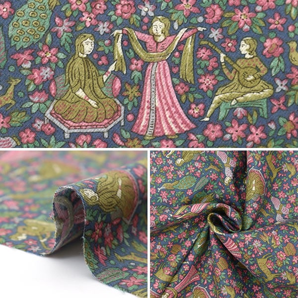 [From quantity 5] Fabric "Liberty Fabric Airy Cott Dancing Ladies 3631283J23A" Liberty Japan