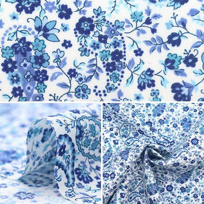 [From quantity 5] Fabric "40s Broad Sara Sara Paisley White 83053-1-1"