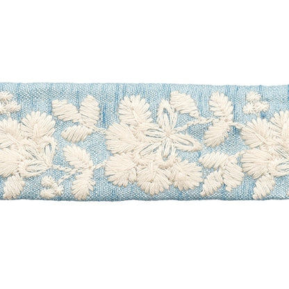 [From quantity 5] HandicraftTrim 『2022 Indian embroidery trim Light Blue 43328a]