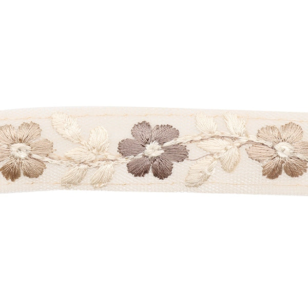 [From quantity 5] HandicraftTrim 『2022 Indian embroidery trim Beige x beige 45136B]