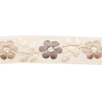[From quantity 5] HandicraftTrim 『2022 Indian embroidery trim Beige x beige 45136B]