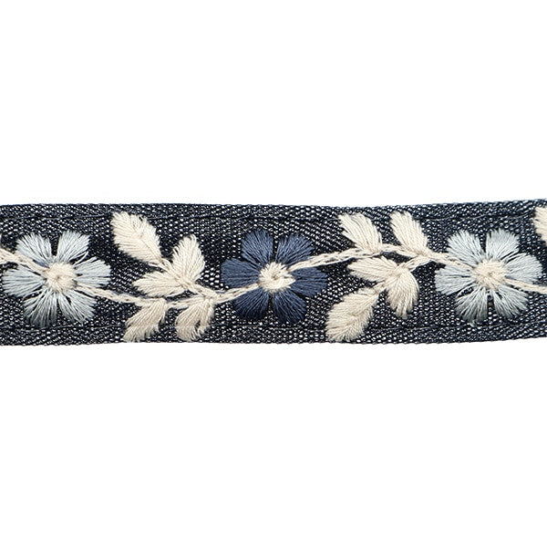 [From quantity 5] HandicraftTrim 『2022 Indian embroidery trim Black 45136E]