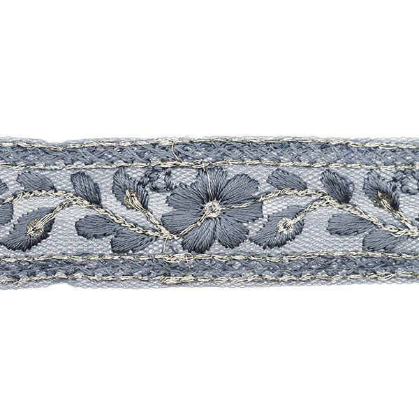 [From quantity 5] HandicraftTrim 『2023 Indian embroidery trim Blue Gray 444m "