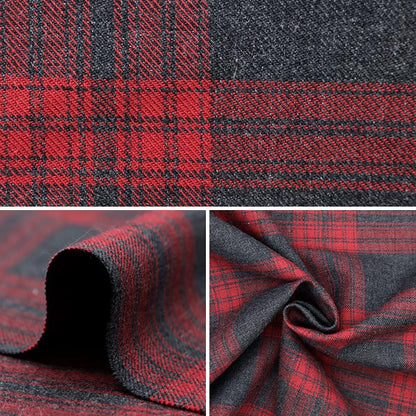 [الكمية تبدأ من 5] قماش “Fleece Melange check رقم 21 لون SH2098K-21”