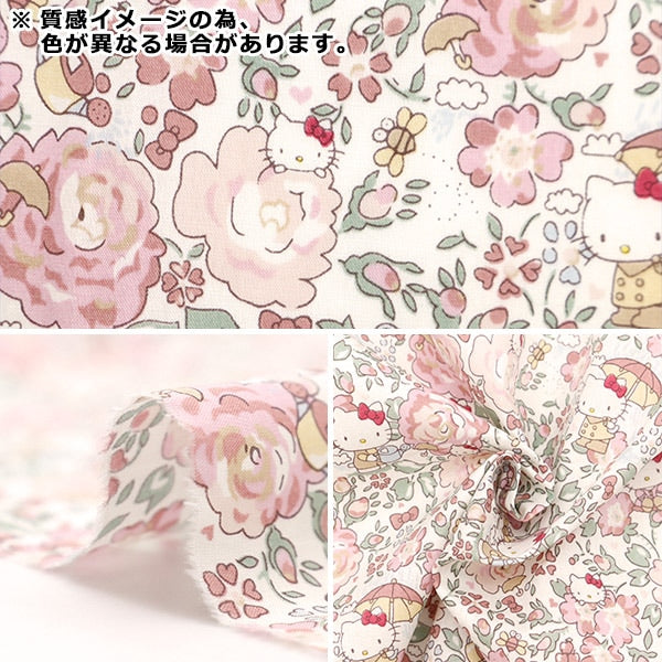 [From quantity 5] Fabric "Liberty Fabric Tana lawn Felishite Hello Kitty DC27904-J24B] [Yuzawayaoriginal】