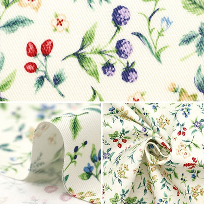 [From quantity 5] Fabric "Twill Berry Garden Multi TWBEG-MIX"