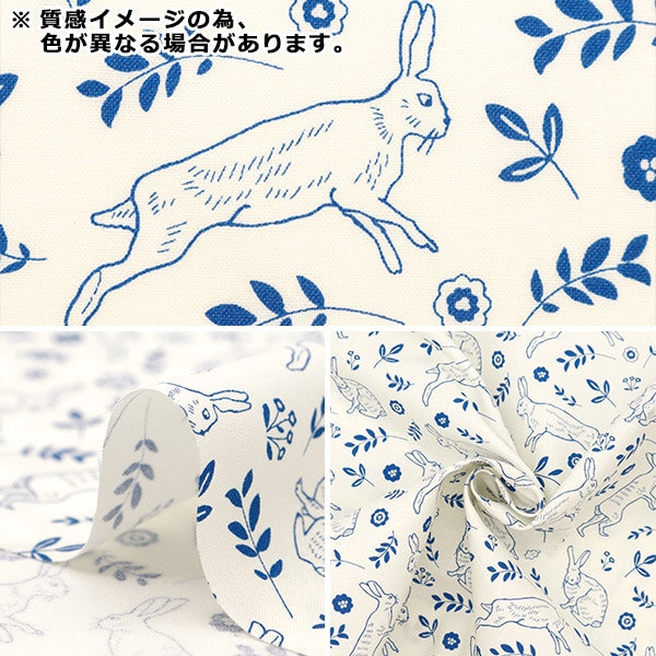 [Aus Menge 5] Stoff "Scary Rabbit Field Green Line Sqrabo-gn"