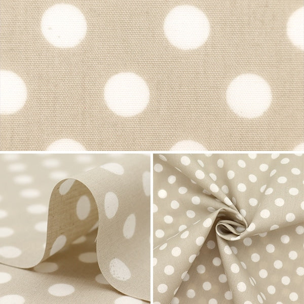 [From quantity 5] Fabric "TC Broad Dot Beige Not-DOTM-A"