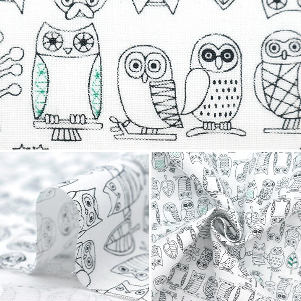 [الكمية من 5] قماش "Sheeting Owl White NO-OWL-A"