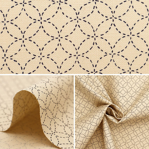 [From quantity 5] Fabric 『Sheeting Treasure beige 88222-11-1]