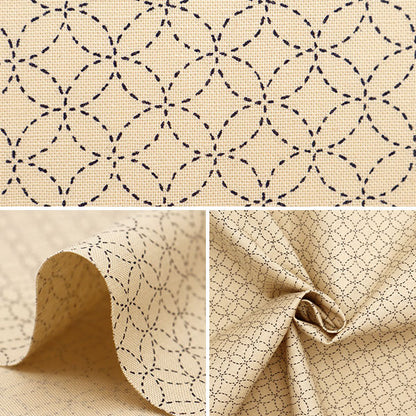 [From quantity 5] Fabric 『Sheeting Treasure beige 88222-11-1]