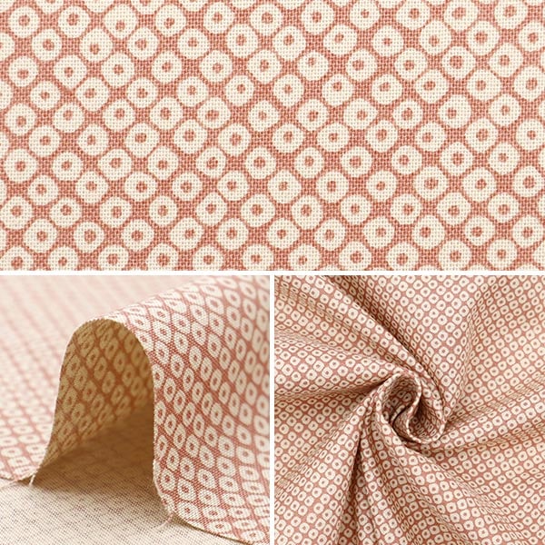 [From quantity 5] Fabric 『Sheeting Japanese toning pattern Kanoko cherry blossoms 88222-9-1]