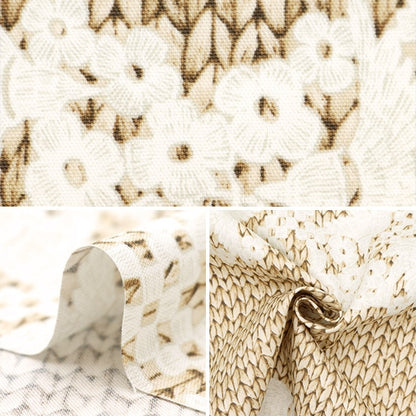 [From quantity 5] Fabric 『Oxford Lace x Basket Nordic lace pattern A YPA-49000-1A] KOKKA