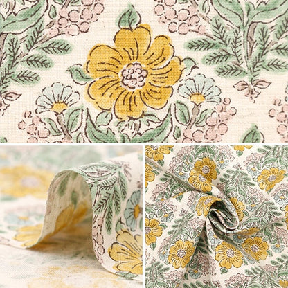 [De la cantidad 5] Fabric "Asiento de algodón Posey Posey Botanical Bouquet Pattern A YGA-69060-2a" Kokka Cocka