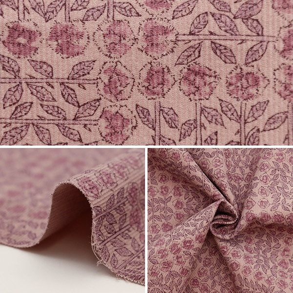 [From quantity 5] Fabric "Liberty Fabric Corduroy Sleeping Rose Pink 3630275-J23B] [Yuzawayaoriginal】