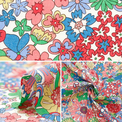 [الكمية من 5] قماش ``Liberty Fabrics Tana Lawn Rainbow Garden 3634107-24AU'' Liberty Japan Liberty Japan