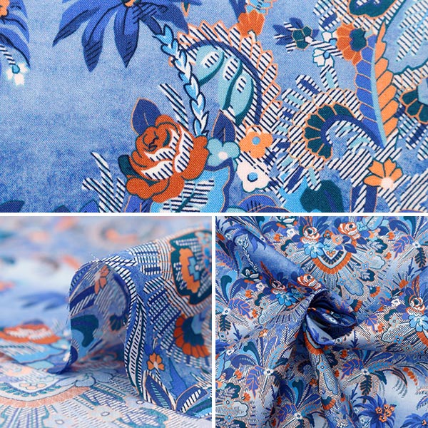 [From quantity 5] Fabric "Liberty Fabric Tana lawn Milos Paradise 3634131-24AU] Liberty Japan