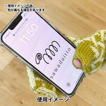 뜨개질 키트 "Amotto Braided Mittens Kit Brown X Blue Lilac"Sawada Sawada