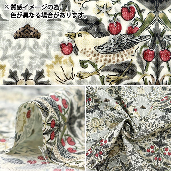 [From quantity 5] Fabric 『Sheeting V & A Strawberry Thief Blue VA10001-H]