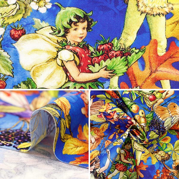 [De la quantité 5] Tissu "USA Cotton Flower Fairyze Fairs Nuts and Fairy Matchs DDC1522-Royal"