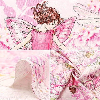 [De la cantidad 5] Fabila "Flor de algodón de EE. UU. Fairyze Flowe and Fairy Pattern DC5057-Pink"