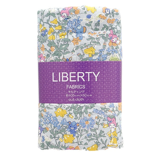 Fabric "Liberty Fabric Tana lawnQuiltCut Cloth Approximately 105 x 50cm My Melody Party CQDC30716J24B]