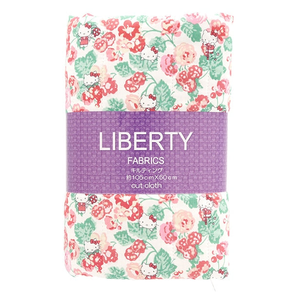 Stoff "Liberty Fabric Tanalone Quilt Cut Cross ca. 105 x 50 cm Momoko Schwarzer Berry CQDC28393J24A"