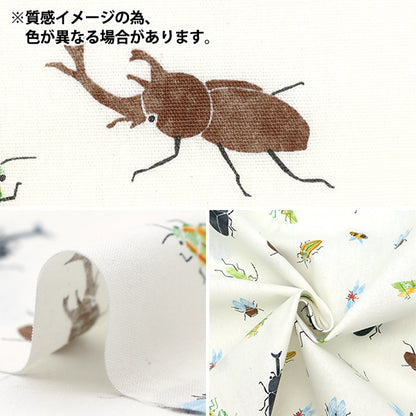 [From quantity 5] Fabric "CB Print Kids Land Insect Pattern Ivory SP2311-14B"