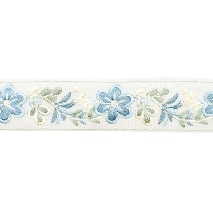 [De la quantité 5] artisanatGarniture "2024 Garniture de broderie indienne Blanc x bleu 3660d"