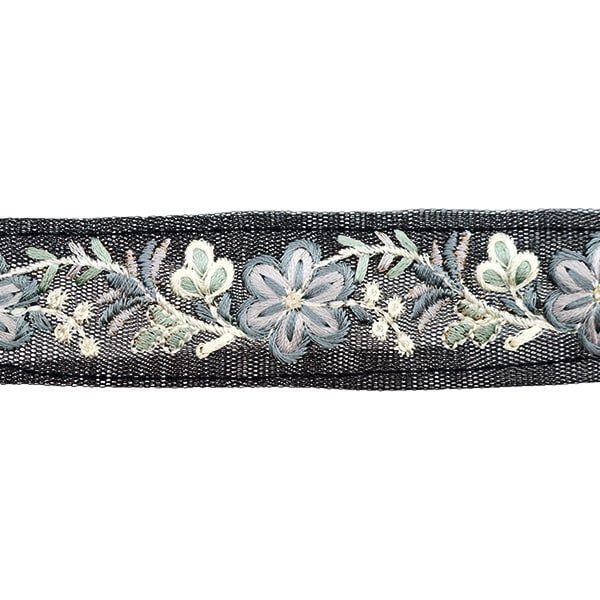 [Dalla quantità 5] artigianatoTrim "2024 Rifiniture per ricamo indiano Nero x grigio 3660g"