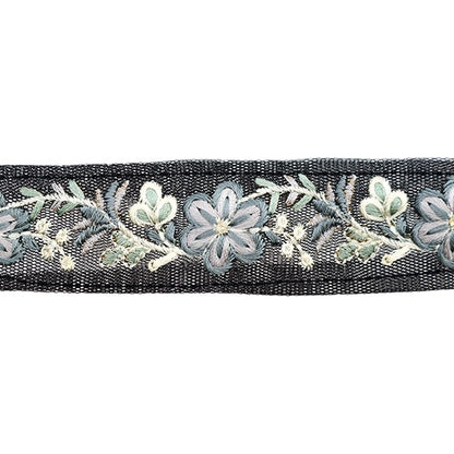 [Dalla quantità 5] artigianatoTrim "2024 Rifiniture per ricamo indiano Nero x grigio 3660g"