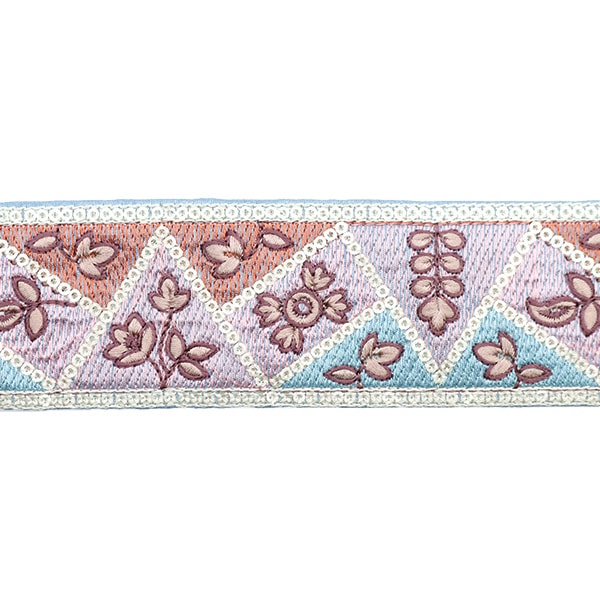 [Dalla quantità 5] artigianatoTrim "2023 Rifiniture per ricamo indiano Grigio x viola 3689d"