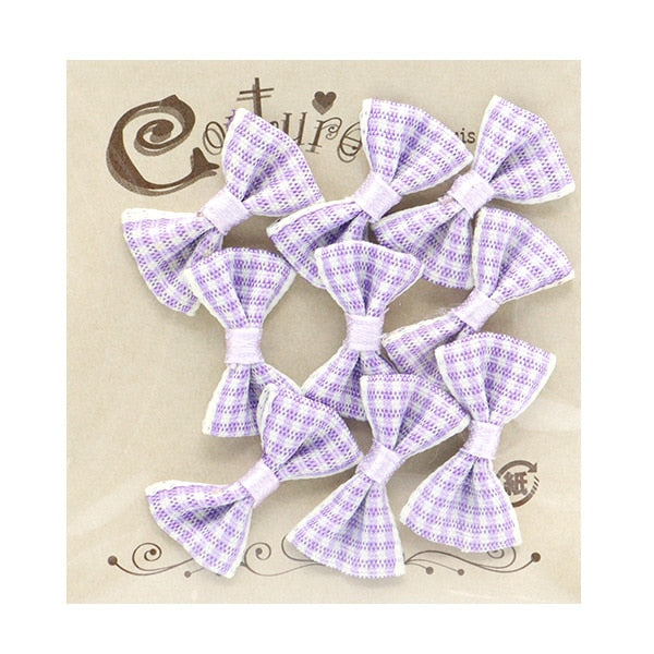 Handicraft parts "MiniRibbonParts check Murasaki YRP-15] Terai