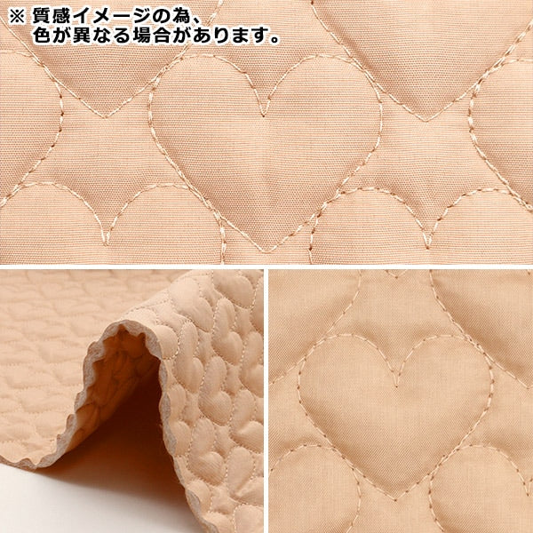 数量5から】 生地 『キルティング ネロリローズ ハートキルト
